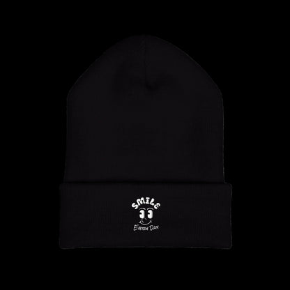 Smile Every Day Beanie — Classic Cuffed Embroidered Beanie