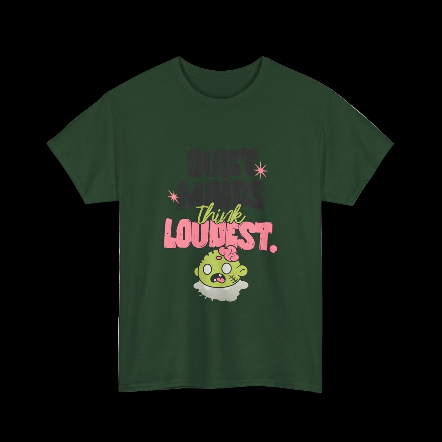 Quiet Minds Think Loudest T-Shirt — Introvert Brain Kawaii Streetwear
