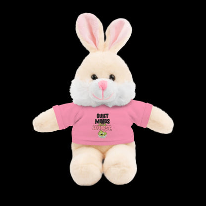 Quiet Minds Think Loudest Plushie — 8" Animal with Custom T-Shirt (Choose Your Animal)