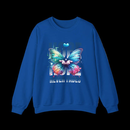 Hope Never Fades Crewneck — Butterfly Watercolour Sweatshirt | Premium Unisex