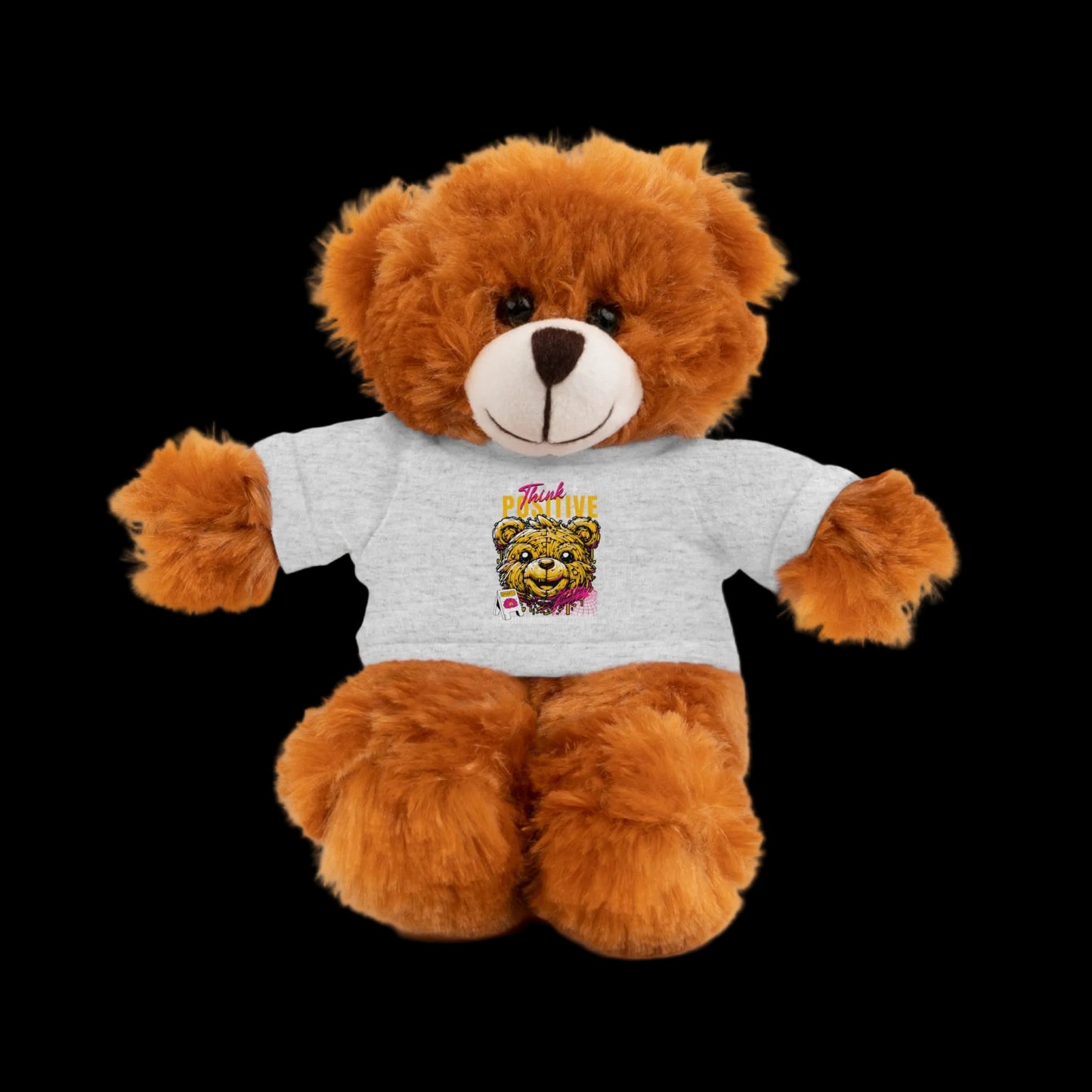 Think Positive Plushie — 8" Animal with Custom T-Shirt (Choose Your Animal)