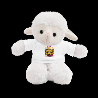 Think Positive Plushie — 8" Animal with Custom T-Shirt (Choose Your Animal)
