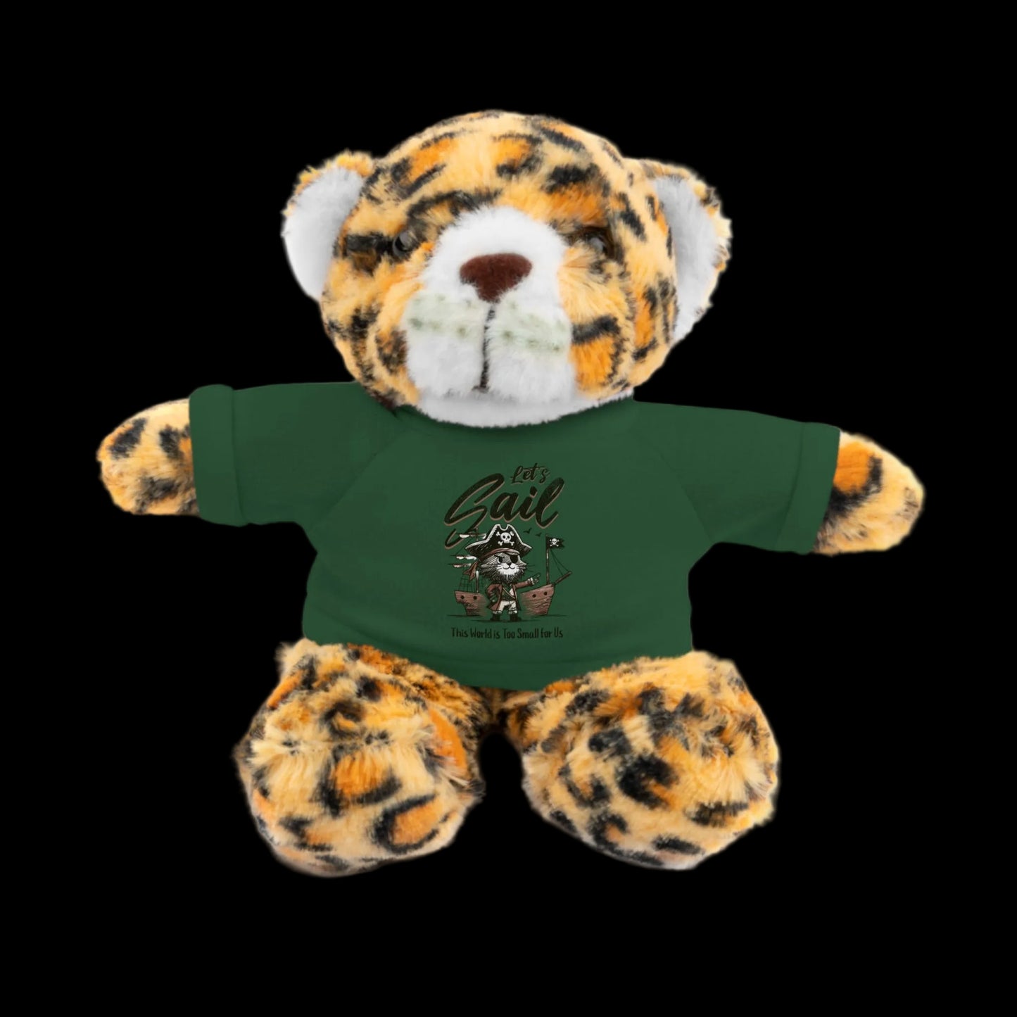 Let's Sail Plushie — 8" Animal with Custom T-Shirt (Choose Your Animal)