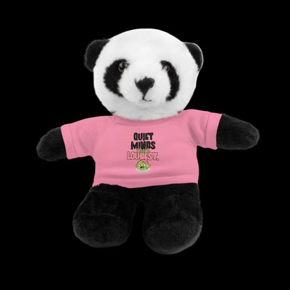 Quiet Minds Think Loudest Plushie — 8" Animal with Custom T-Shirt (Choose Your Animal)
