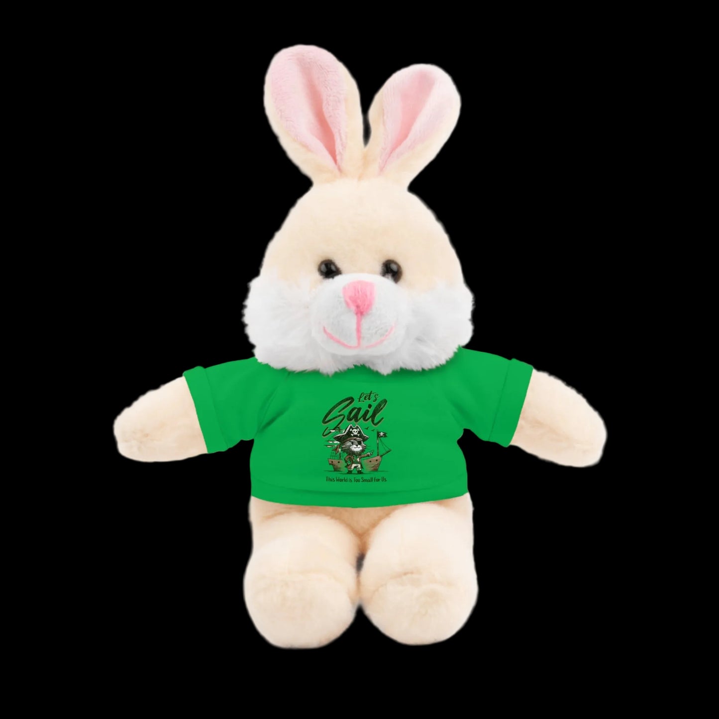 Let's Sail Plushie — 8" Animal with Custom T-Shirt (Choose Your Animal)