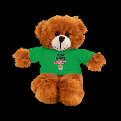 Quiet Minds Think Loudest Plushie — 8" Animal with Custom T-Shirt (Choose Your Animal)