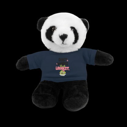 Quiet Minds Think Loudest Plushie — 8" Animal with Custom T-Shirt (Choose Your Animal)