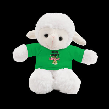 Quiet Minds Think Loudest Plushie — 8" Animal with Custom T-Shirt (Choose Your Animal)