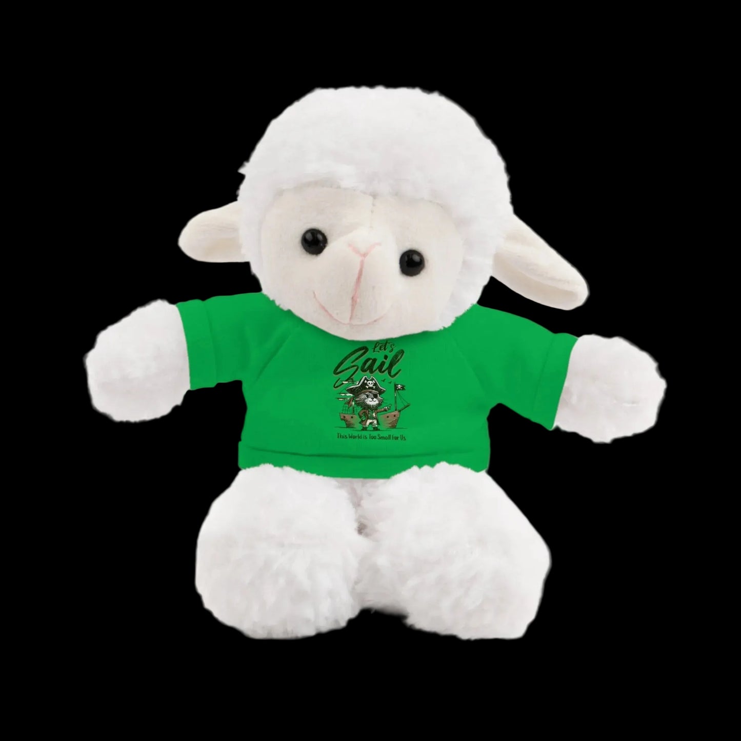 Let's Sail Plushie — 8" Animal with Custom T-Shirt (Choose Your Animal)