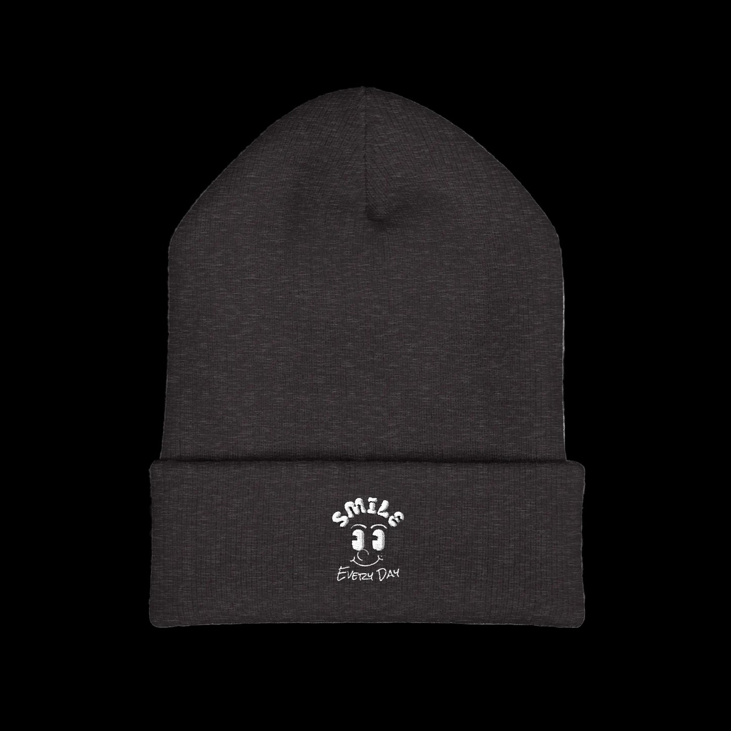 Smile Every Day Beanie — Classic Cuffed Embroidered Beanie