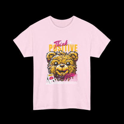 Think Positive T-Shirt — Happy Bear Motivational Kawaii Streetwear
