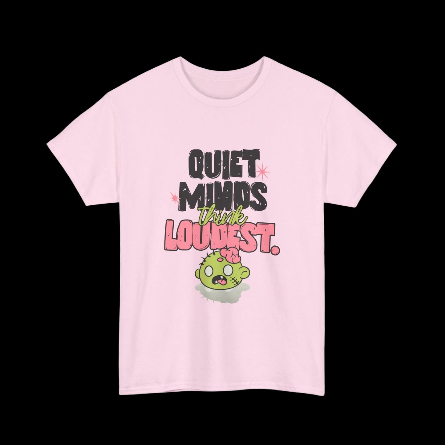 Quiet Minds Think Loudest T-Shirt — Introvert Brain Kawaii Streetwear