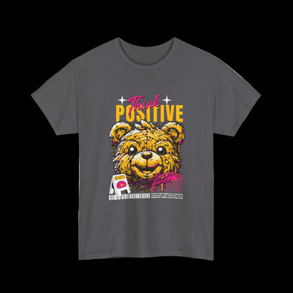 Think Positive T-Shirt — Happy Bear Motivational Kawaii Streetwear