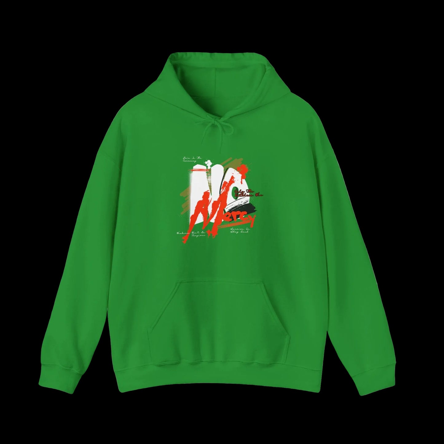 No Mercy Hoodie — Dark Streetwear Front & Back Graphic | Premium Unisex Hoodie