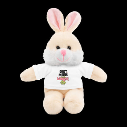 Quiet Minds Think Loudest Plushie — 8" Animal with Custom T-Shirt (Choose Your Animal)