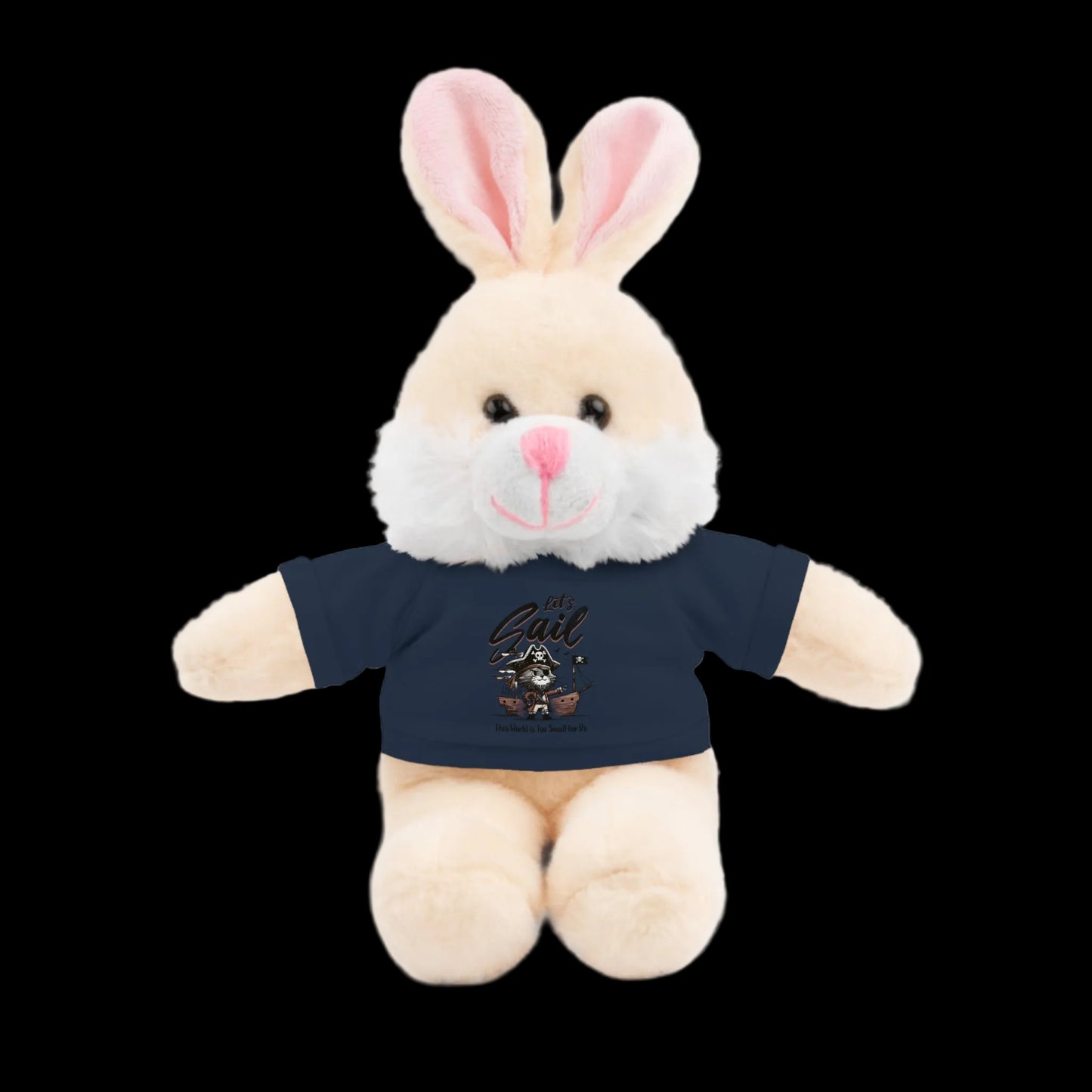 Let's Sail Plushie — 8" Animal with Custom T-Shirt (Choose Your Animal)