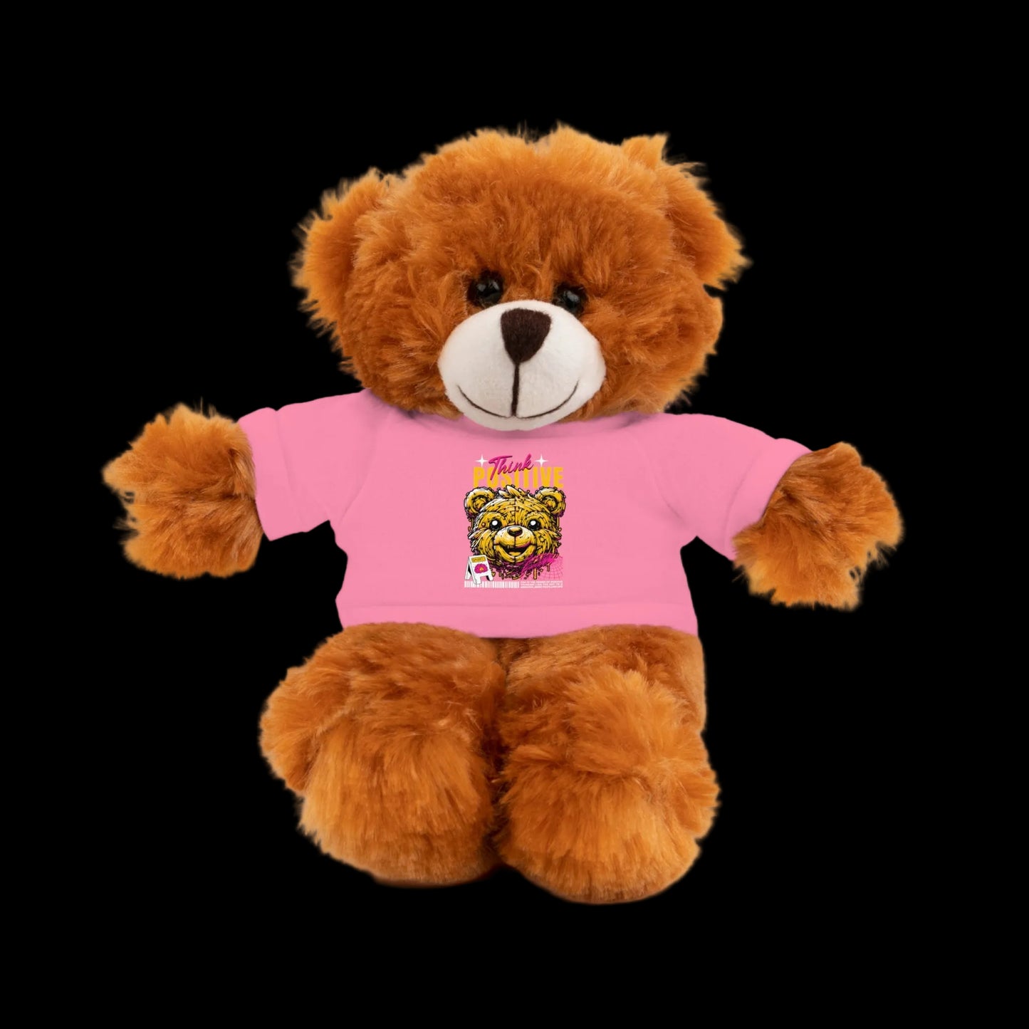 Think Positive Plushie — 8" Animal with Custom T-Shirt (Choose Your Animal)