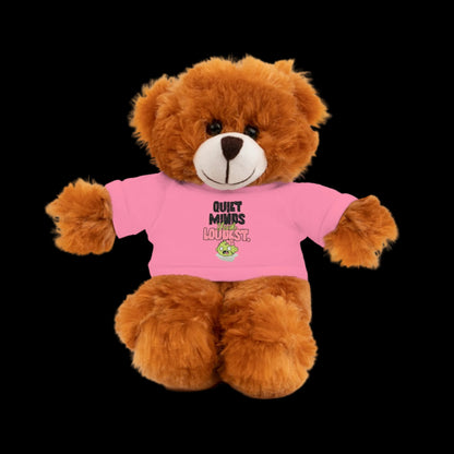 Quiet Minds Think Loudest Plushie — 8" Animal with Custom T-Shirt (Choose Your Animal)
