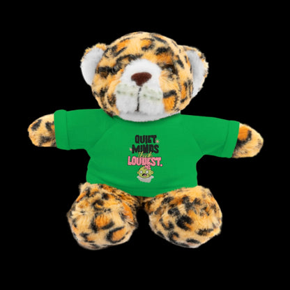 Quiet Minds Think Loudest Plushie — 8" Animal with Custom T-Shirt (Choose Your Animal)