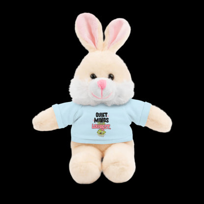 Quiet Minds Think Loudest Plushie — 8" Animal with Custom T-Shirt (Choose Your Animal)