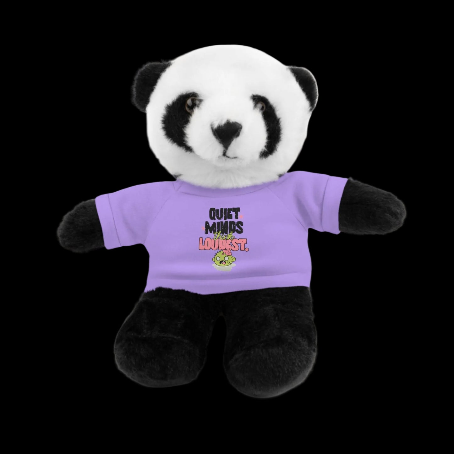 Quiet Minds Think Loudest Plushie — 8" Animal with Custom T-Shirt (Choose Your Animal)