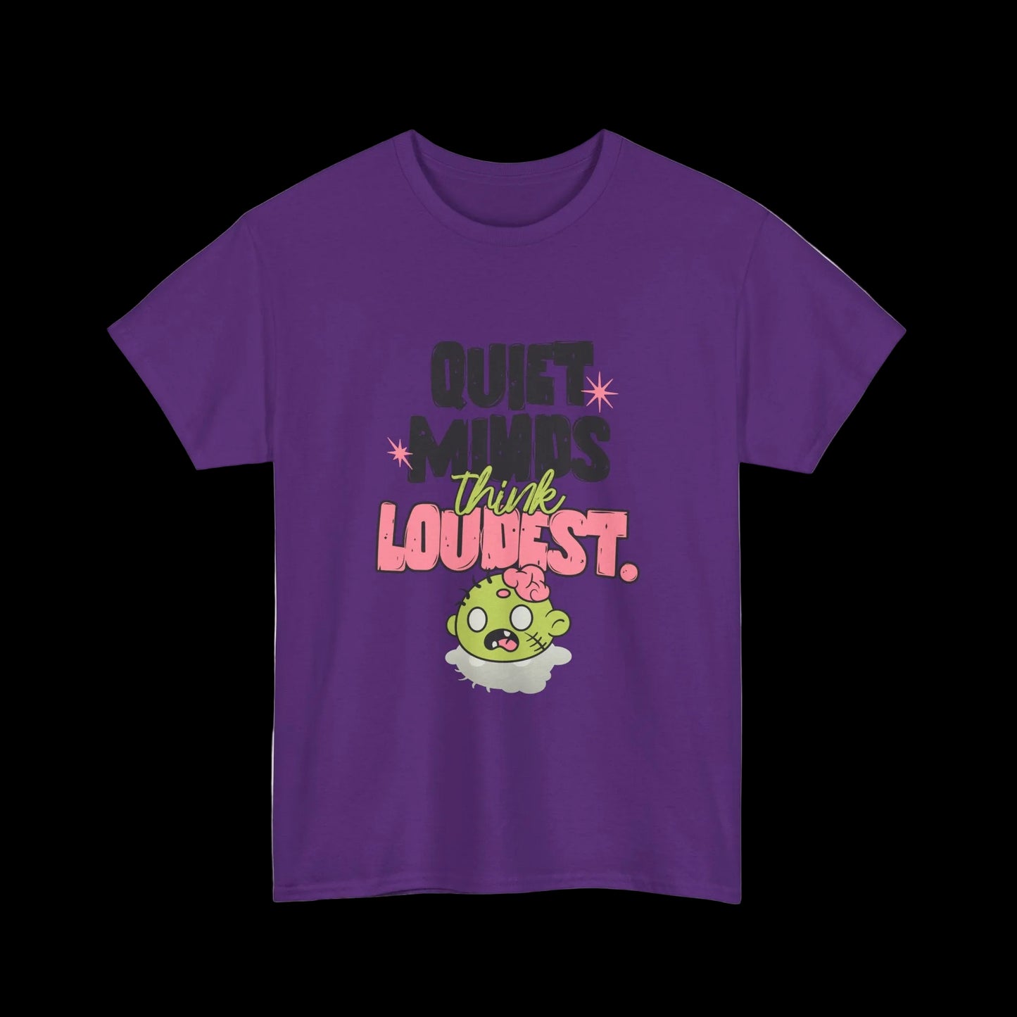 Quiet Minds Think Loudest T-Shirt — Introvert Brain Kawaii Streetwear