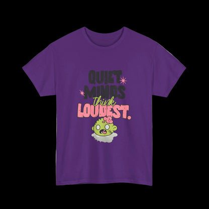 Quiet Minds Think Loudest T-Shirt — Introvert Brain Kawaii Streetwear