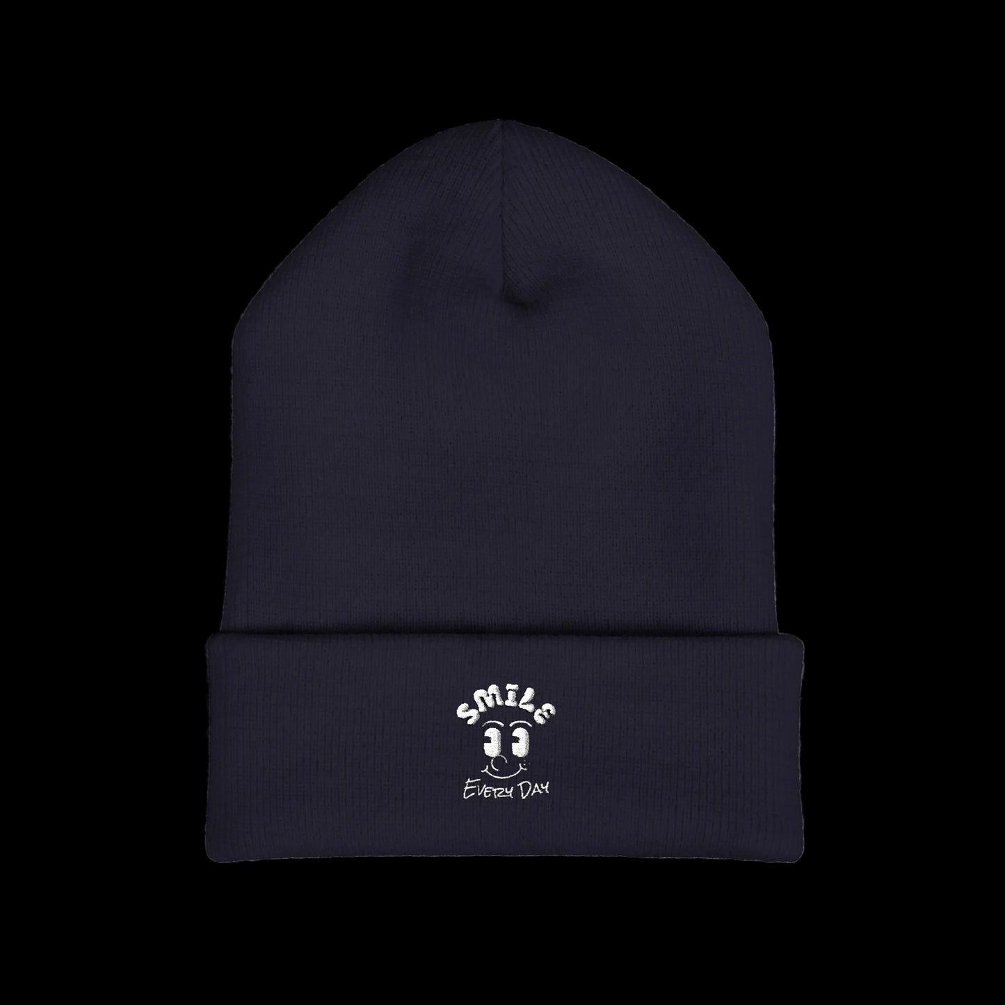 Smile Every Day Beanie — Classic Cuffed Embroidered Beanie