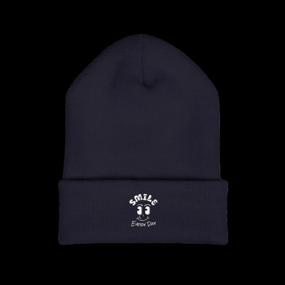 Smile Every Day Beanie — Classic Cuffed Embroidered Beanie
