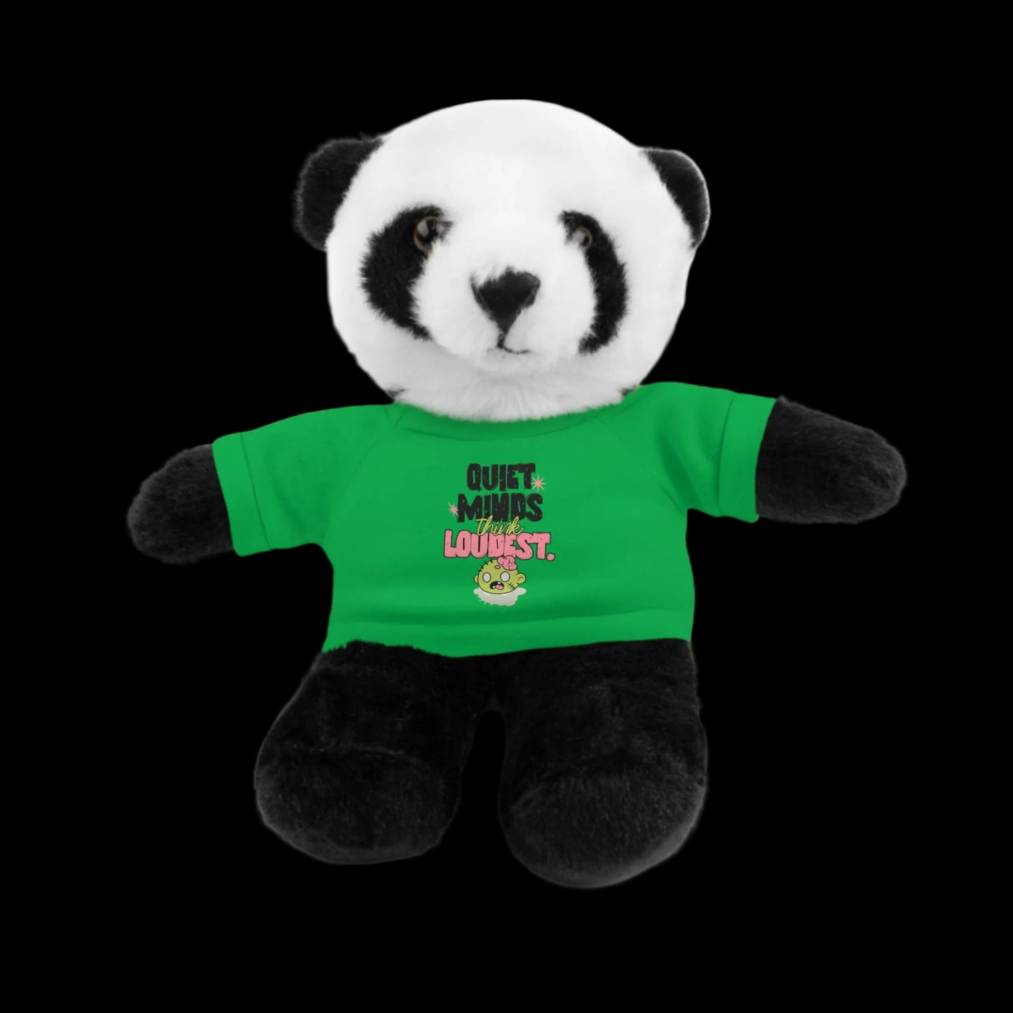 Quiet Minds Think Loudest Plushie — 8" Animal with Custom T-Shirt (Choose Your Animal)