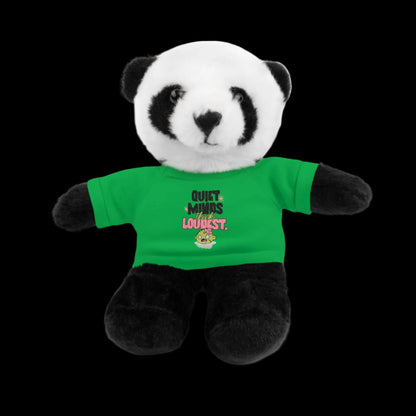 Quiet Minds Think Loudest Plushie — 8" Animal with Custom T-Shirt (Choose Your Animal)