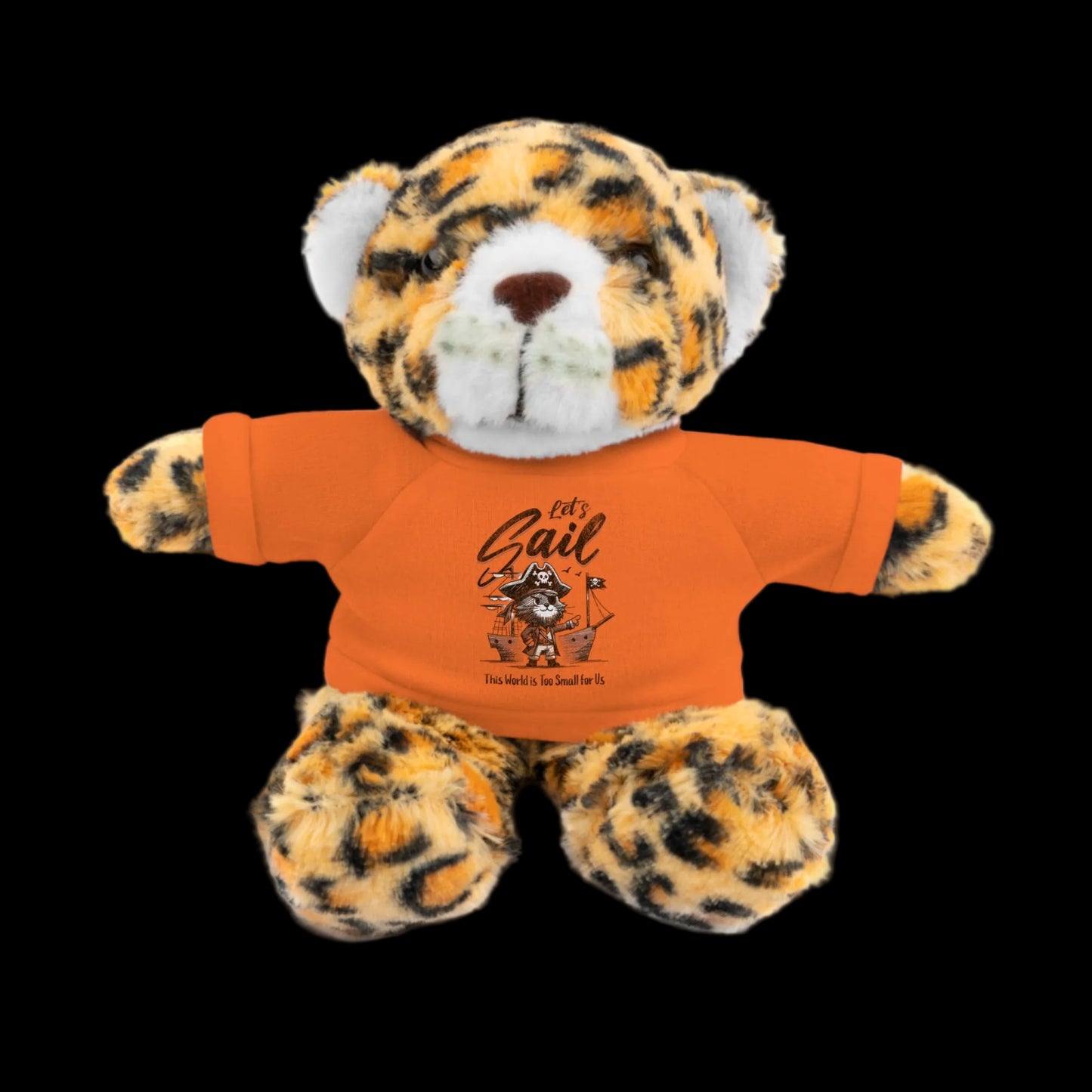 Let's Sail Plushie — 8" Animal with Custom T-Shirt (Choose Your Animal)