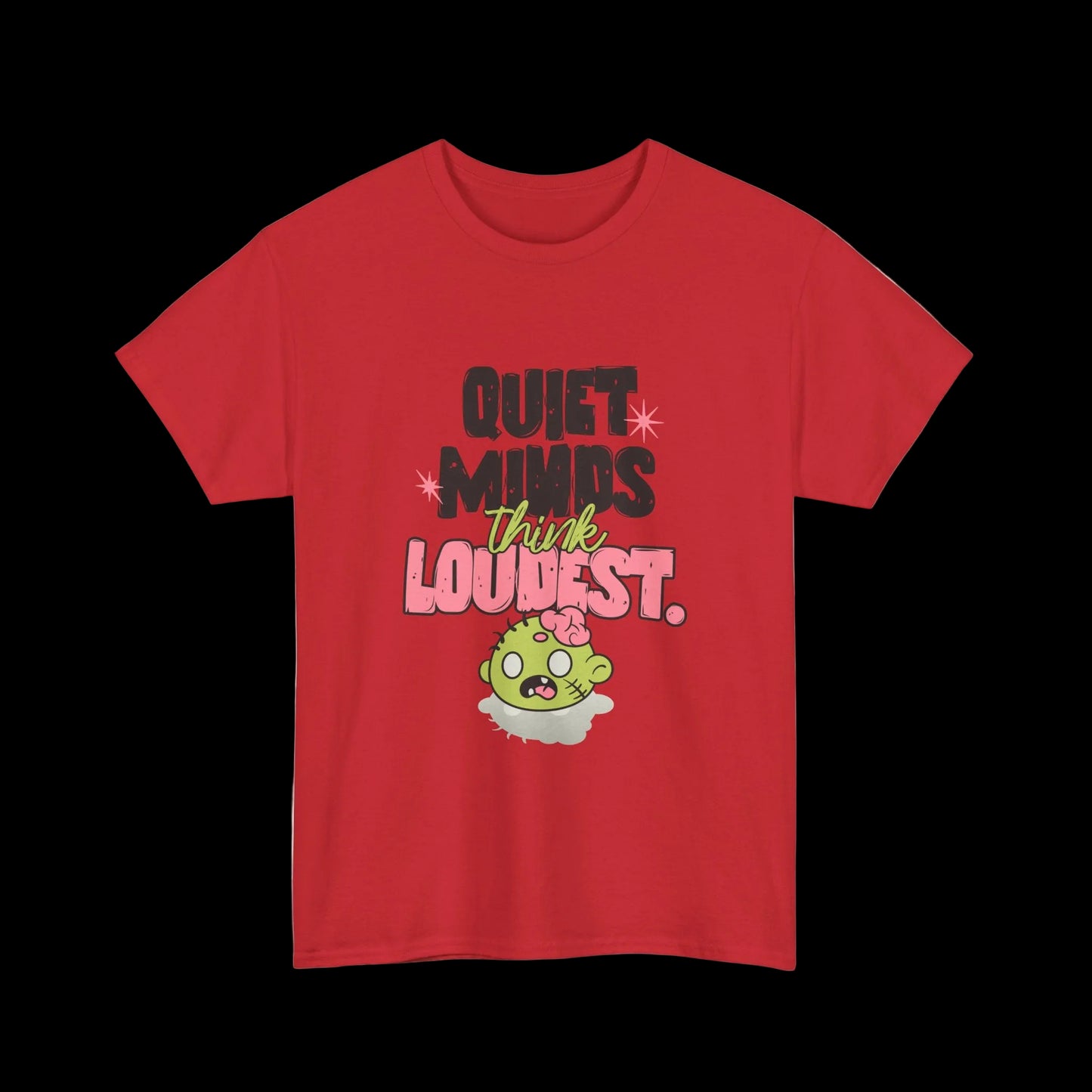Quiet Minds Think Loudest T-Shirt — Introvert Brain Kawaii Streetwear