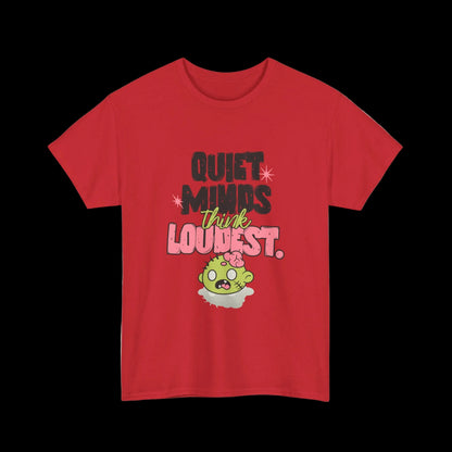 Quiet Minds Think Loudest T-Shirt — Introvert Brain Kawaii Streetwear