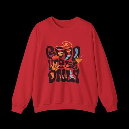 Good Vibes Only Crewneck — Retro Groovy Sweatshirt | Premium Unisex