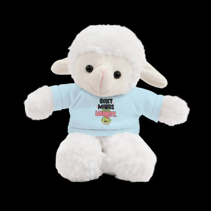 Quiet Minds Think Loudest Plushie — 8" Animal with Custom T-Shirt (Choose Your Animal)