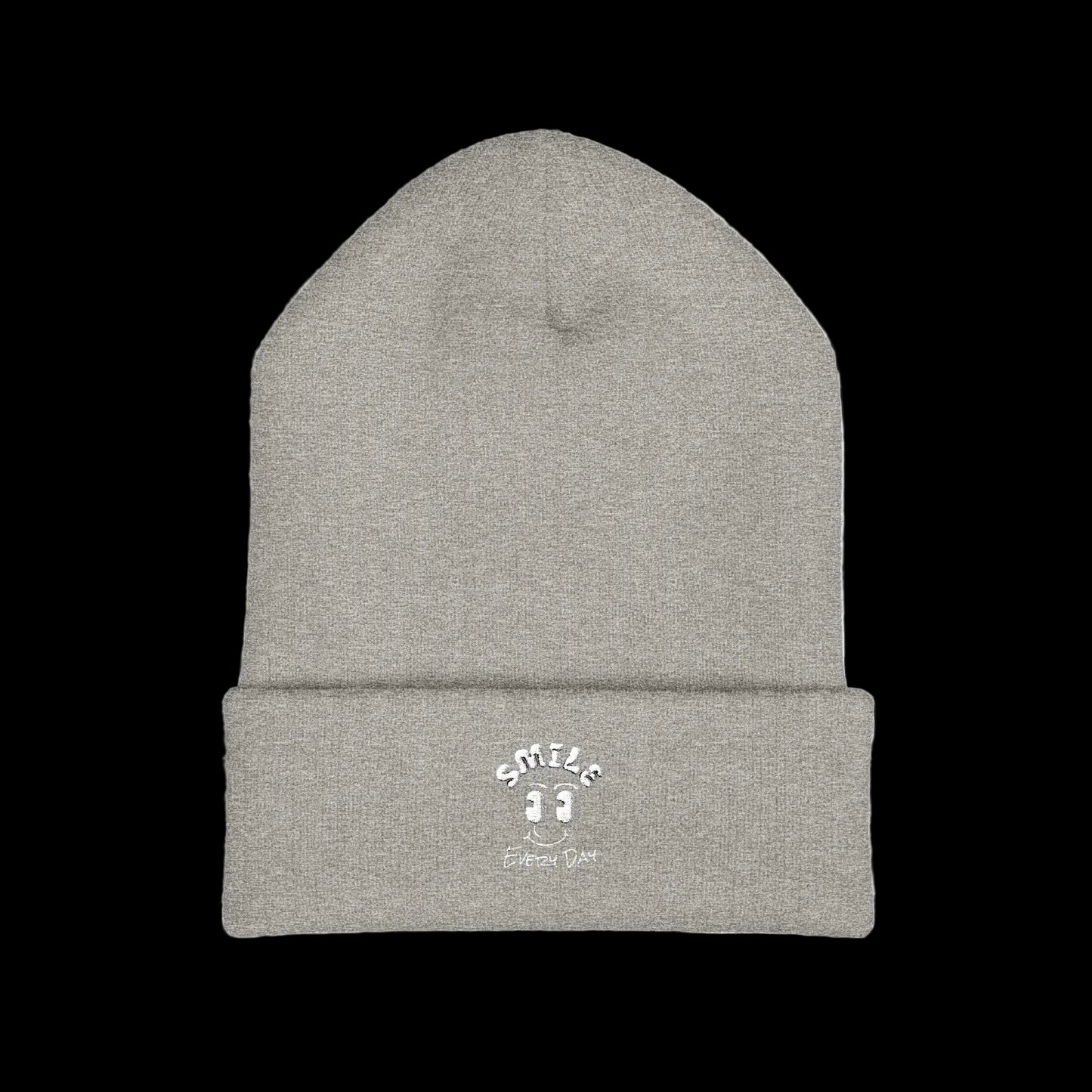 Smile Every Day Beanie — Classic Cuffed Embroidered Beanie
