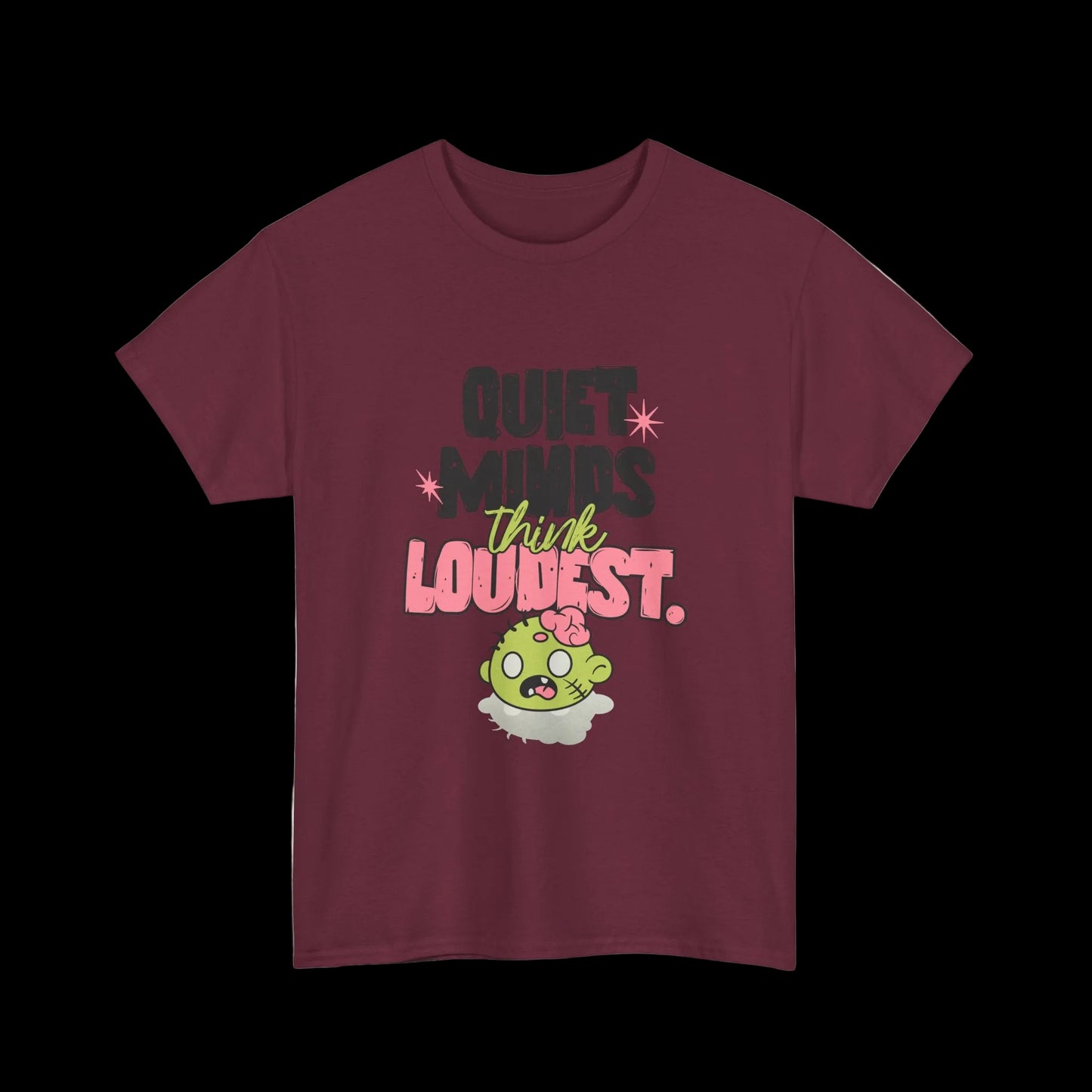 Quiet Minds Think Loudest T-Shirt — Introvert Brain Kawaii Streetwear