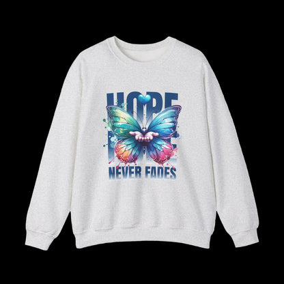 Hope Never Fades Crewneck — Butterfly Watercolour Sweatshirt | Premium Unisex