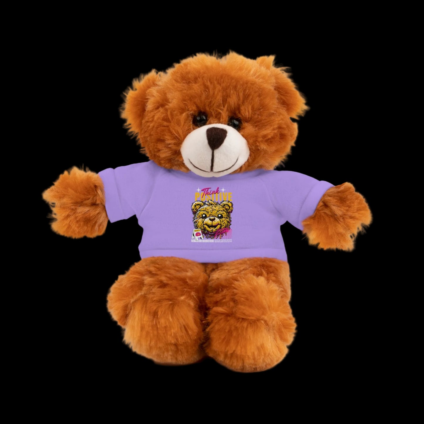 Think Positive Plushie — 8" Animal with Custom T-Shirt (Choose Your Animal)