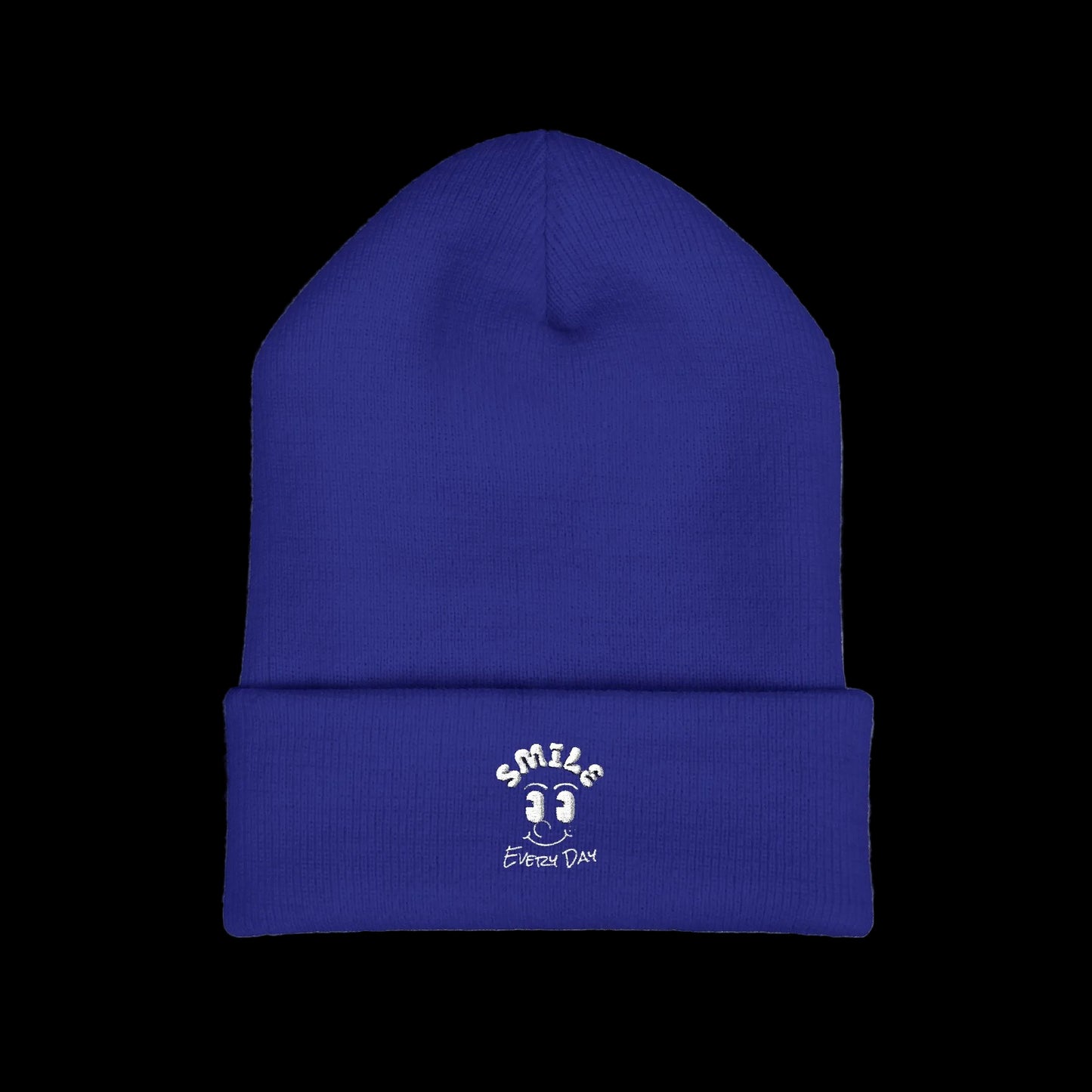 Smile Every Day Beanie — Classic Cuffed Embroidered Beanie