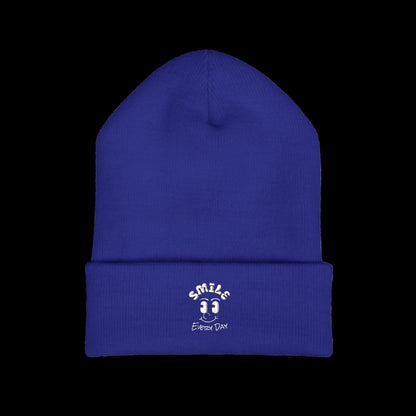 Smile Every Day Beanie — Classic Cuffed Embroidered Beanie