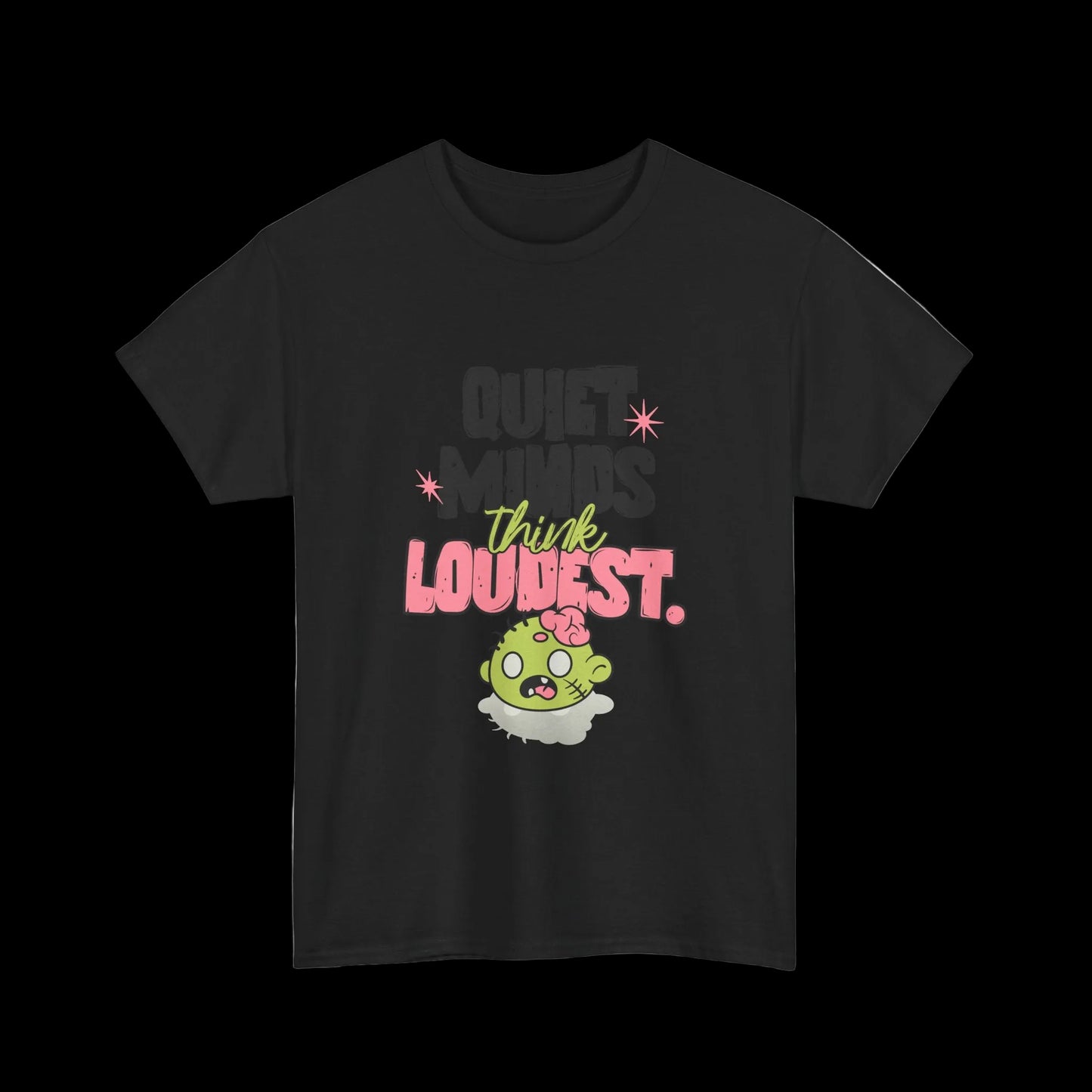 Quiet Minds Think Loudest T-Shirt — Introvert Brain Kawaii Streetwear