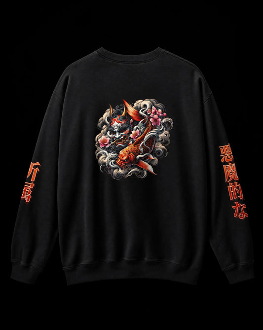 Japanese Oni Koi Crewneck Printify