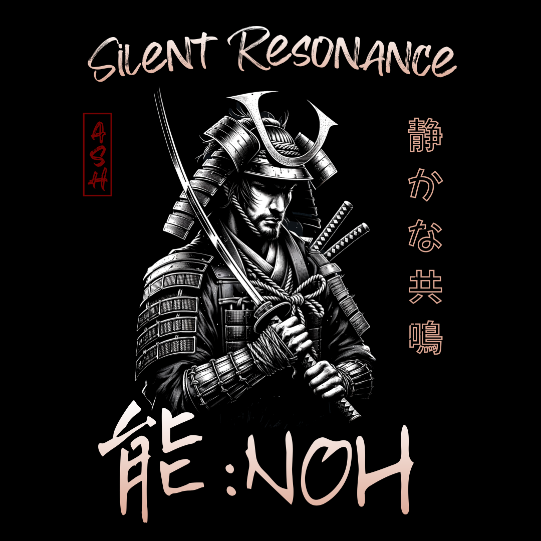 Silent Resonance Samurai Poster — Dark Japanese Wall Art | Premium Matte Print