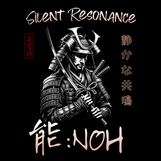 Silent Resonance Samurai Poster — Dark Japanese Wall Art | Premium Matte Print