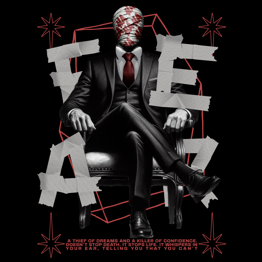 Fear Poster — Dark Motivational Wall Art | Premium Matte Print