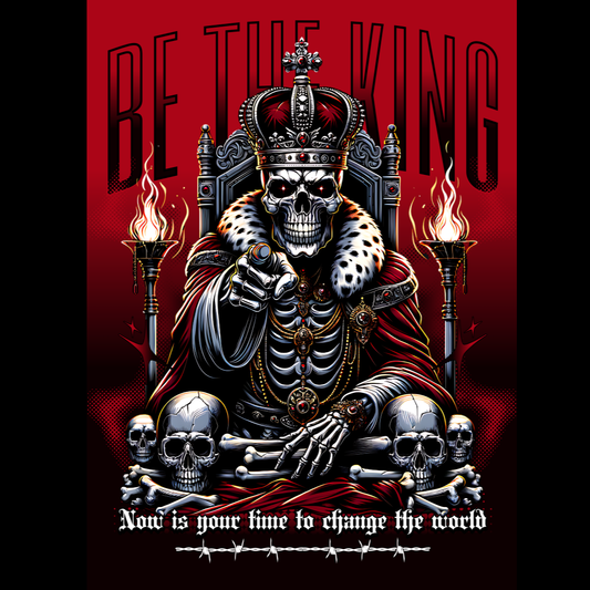 Be The King Poster — Dark Skull King Wall Art | Premium Matte Print