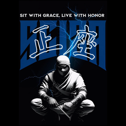 Seiza Poster — Dark Ninja Warrior Wall Art | Premium Matte Print